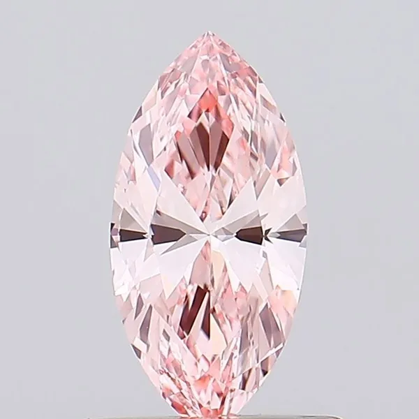 0.47ct MARQUISE Fancy Vivid Pink VS1 Coloured Lab diamond