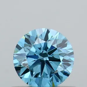 0.47ct ROUND Fancy Vivid Blue VS1 Coloured Lab diamond
