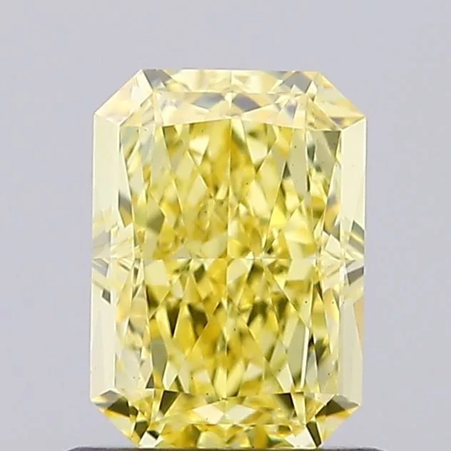 1.04ct RADIANT Fancy Vivid Yellow VS1 Coloured Lab diamond