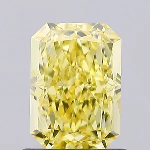 1.04ct RADIANT Fancy Vivid Yellow VS1 Coloured Lab diamond