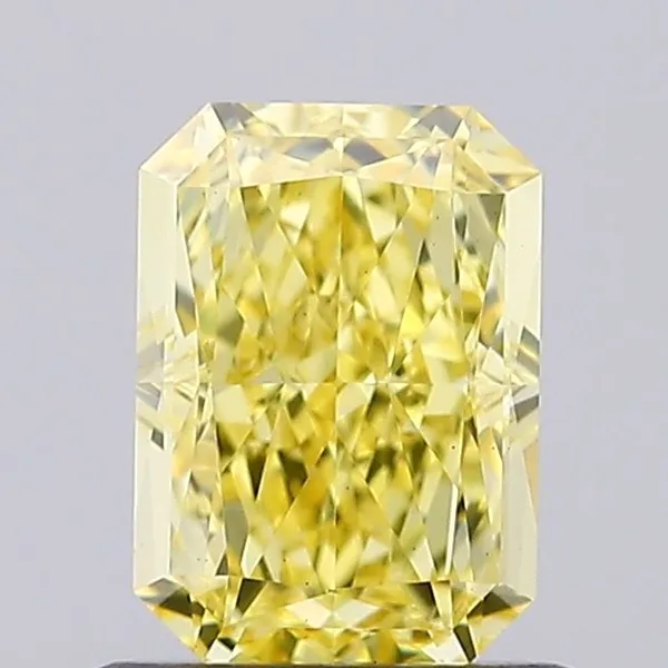 1.04ct RADIANT Fancy Vivid Yellow VS1 Coloured Lab diamond