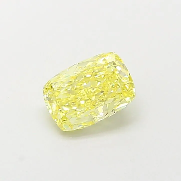 1.04ct CUSHION Fancy Intense Yellow VS1 Coloured Lab diamond