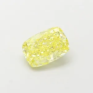 1.04ct CUSHION Fancy Intense Yellow VS1 Coloured Lab diamond