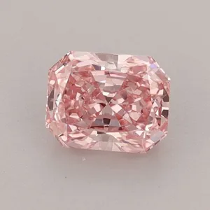 0.81ct RADIANT Fancy Vivid Pink VVS2 Coloured Lab diamond
