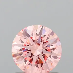 0.71ct ROUND Fancy Intense Pink VVS2 Coloured Lab diamond