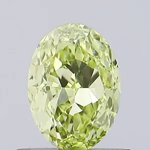 0.73ct OVAL Fancy Yellow VVS2 Coloured Lab diamond