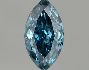 1.5ct MARQUISE Fancy Vivid Blue VVS2 Coloured Lab diamond