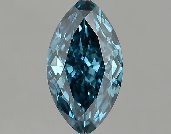 1.5ct MARQUISE Fancy Vivid Blue VVS2 Coloured Lab diamond