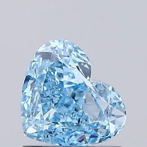 1.01ct HEART Fancy Vivid Blue VS1 Coloured Lab diamond