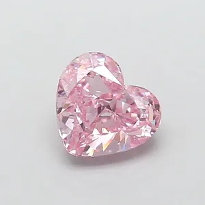 1.45ct HEART Fancy Intense Pink VS1 Coloured Lab diamond