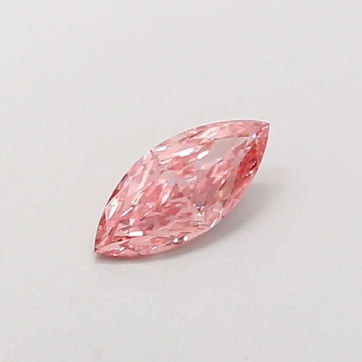 0.91ct MARQUISE Fancy Vivid Pink VVS2 Coloured Lab diamond