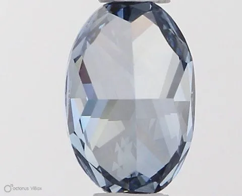 0.4ct OVAL Fancy Vivid Blue VS2 Coloured Lab diamond