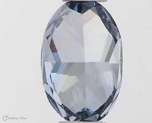 0.4ct OVAL Fancy Vivid Blue VS2 Coloured Lab diamond