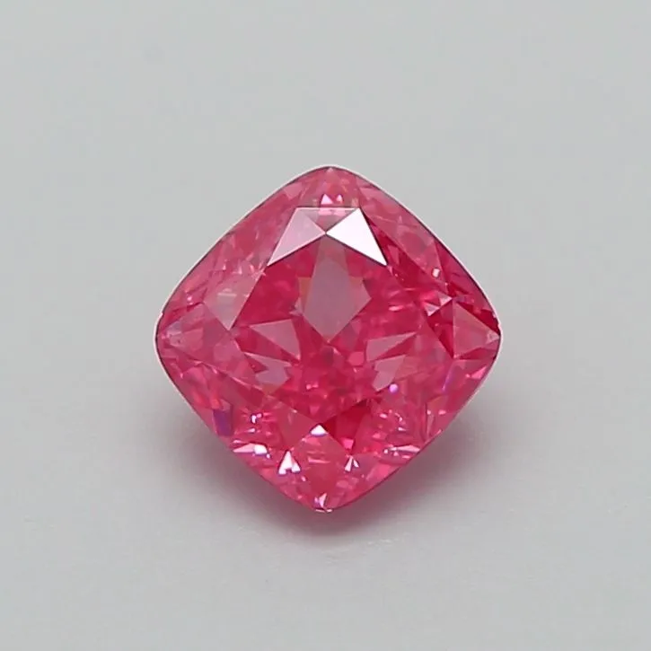 1.01ct CUSHION Fancy Vivid Pink VVS2 Coloured Lab diamond