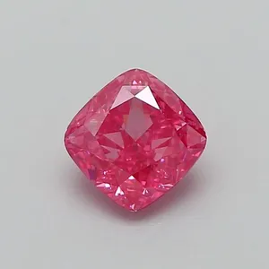 1.01ct CUSHION Fancy Vivid Pink VVS2 Coloured Lab diamond