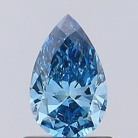 0.69ct PEAR Fancy Vivid Blue VS1 Coloured Lab diamond