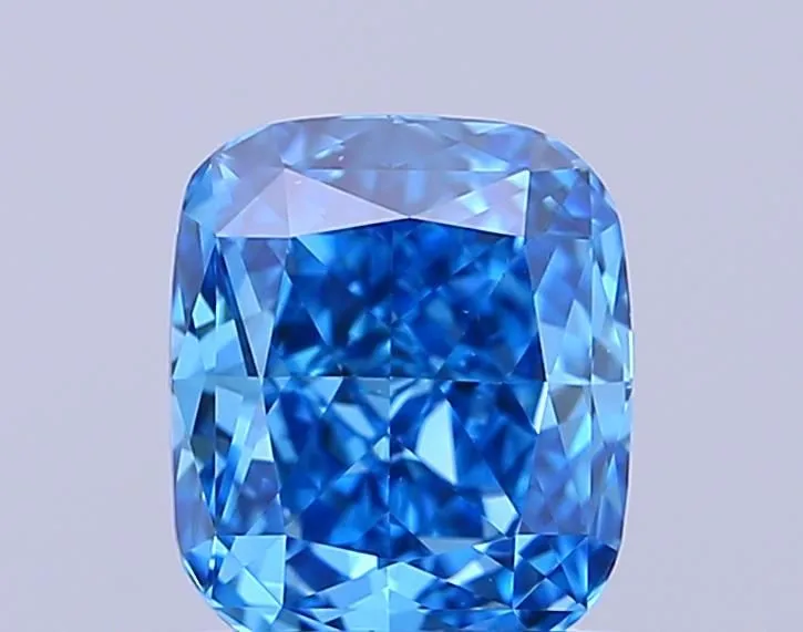 0.66ct CUSHION Fancy Vivid Blue VS2 Coloured Lab diamond
