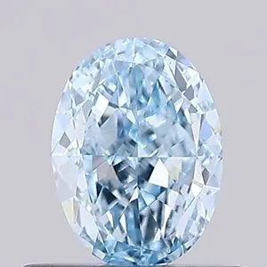 0.55ct OVAL Fancy Intense Blue VVS2 Coloured Lab diamond