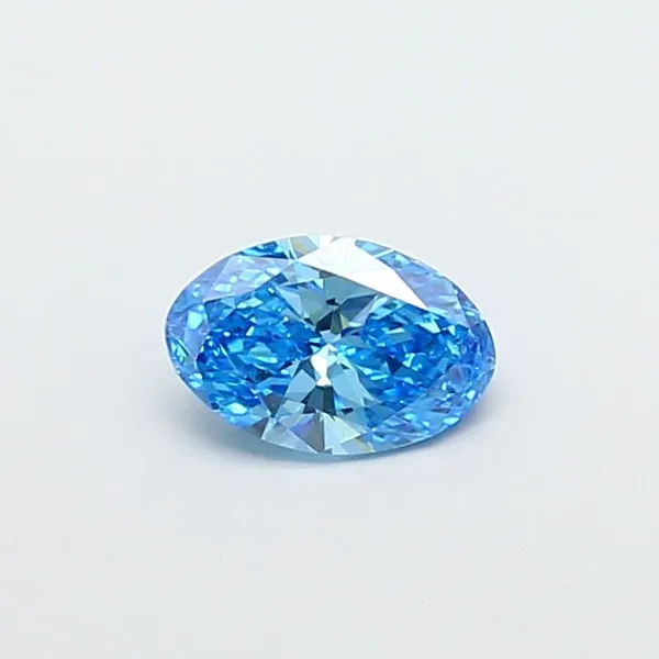 1.01ct OVAL Fancy Vivid Blue SI1 Coloured Lab diamond