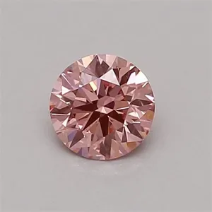 0.32ct ROUND Fancy Vivid Pink VS1 Coloured Lab diamond