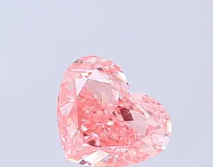 1.27ct HEART Fancy Vivid Pink VVS2 Coloured Lab diamond