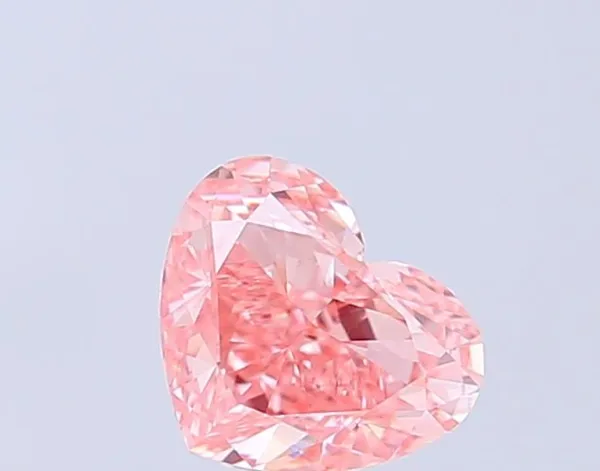 1.27ct HEART Fancy Vivid Pink VVS2 Coloured Lab diamond