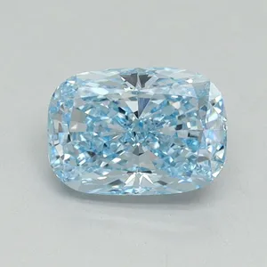 1.01ct CUSHION Fancy Vivid Blue VVS2 Coloured Lab diamond