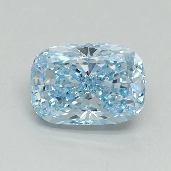 1.01ct CUSHION Fancy Vivid Blue VVS2 Coloured Lab diamond