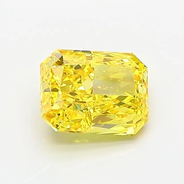 1.00ct RADIANT Fancy Vivid Yellow VVS2 Coloured Lab diamond