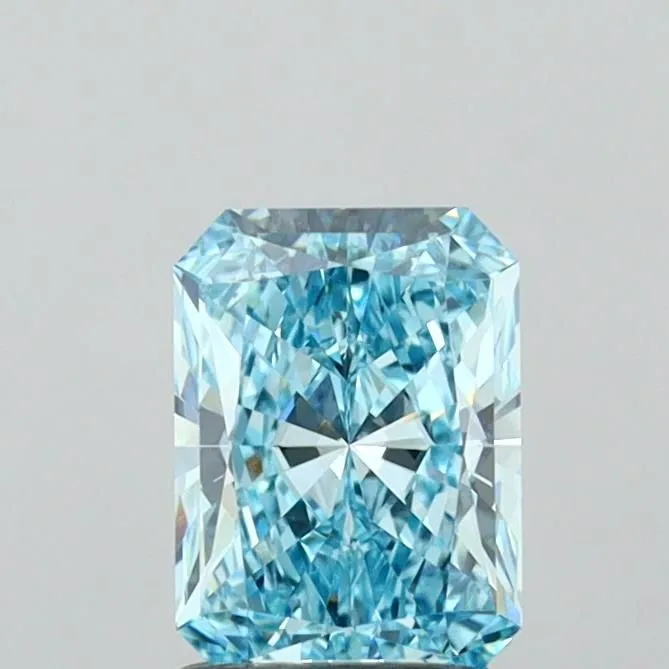 1.38ct RADIANT Fancy Vivid Blue VS1 Coloured Lab diamond