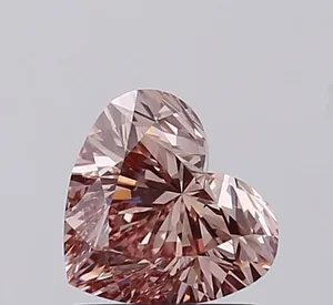 1.02ct HEART Fancy Intense Brownish Pink VS1 Coloured Lab diamond