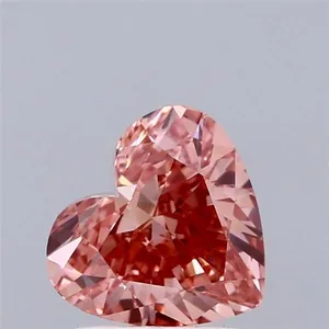 1.56ct HEART Fancy Vivid Pink VS1 Coloured Lab diamond