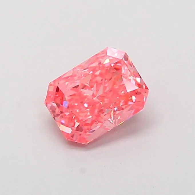 1.00ct RADIANT Fancy Vivid Pink VVS2 Coloured Lab diamond
