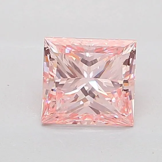 1.51ct PRINCESS Fancy Intense Pink VS1 Coloured Lab diamond