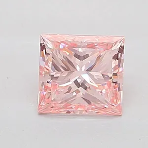 1.51ct PRINCESS Fancy Intense Pink VS1 Coloured Lab diamond