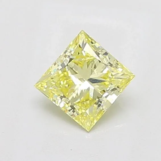 1.01ct PRINCESS Fancy Intense Yellow SI1 Coloured Lab diamond