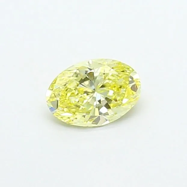 0.38ct OVAL Fancy Yellow VS2 Coloured Lab diamond