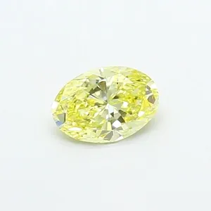 0.38ct OVAL Fancy Yellow VS2 Coloured Lab diamond
