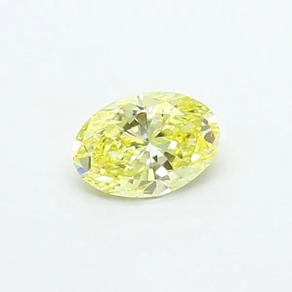 0.38ct OVAL Fancy Yellow VS2 Coloured Lab diamond