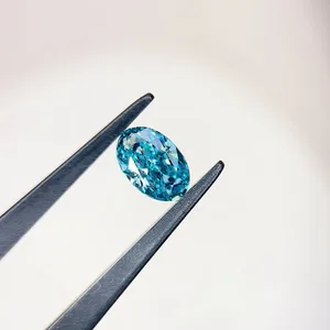 1.04ct OVAL Fancy Vivid Blue VVS2 Coloured Lab diamond