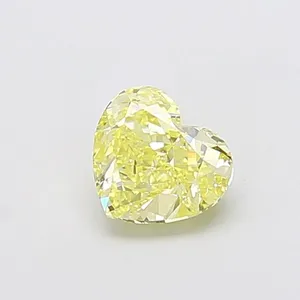 1.01ct HEART Fancy Intense Yellow VVS2 Coloured Lab diamond
