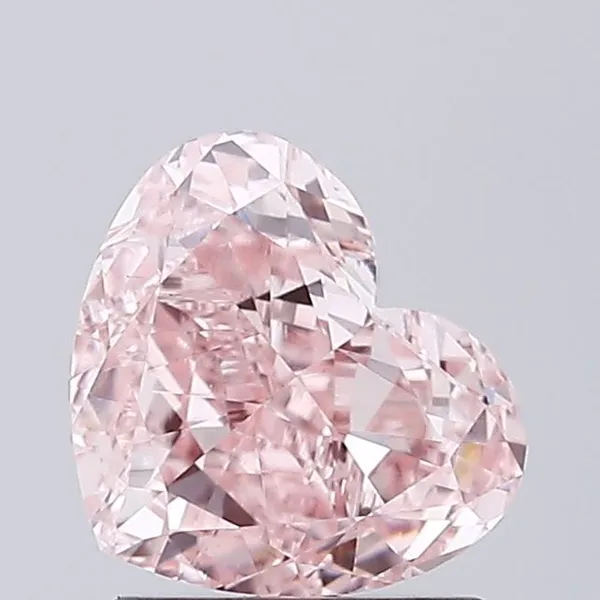 1.33ct HEART Fancy Intense Pink VS1 Coloured Lab diamond