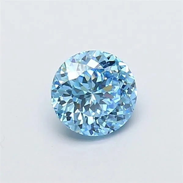 0.81ct ROUND Fancy Vivid Blue VS2 Coloured Lab diamond