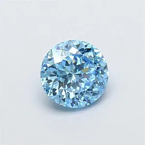 0.81ct ROUND Fancy Vivid Blue VS2 Coloured Lab diamond