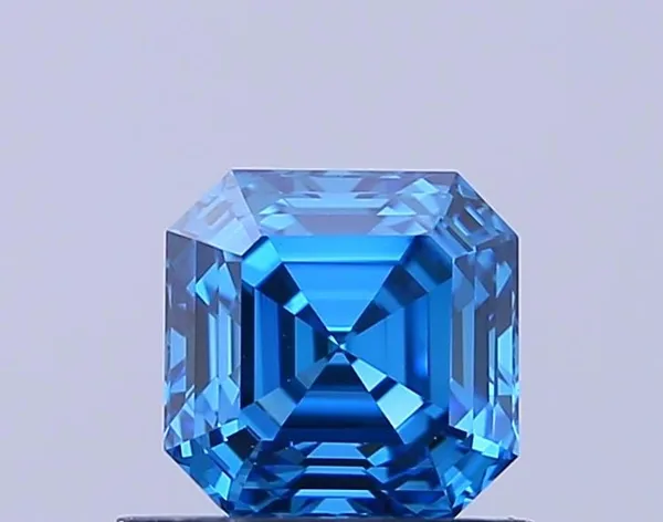 0.78ct RADIANT Fancy Vivid Blue VS1 Coloured Lab diamond