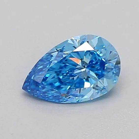 0.50ct PEAR Fancy Vivid Blue VS1 Coloured Lab diamond
