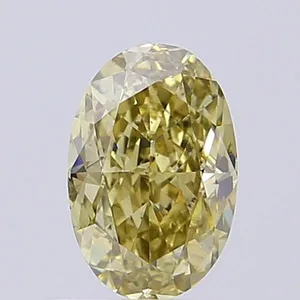 1.07ct OVAL Fancy Light Gray Yellow VS2 Coloured Lab diamond