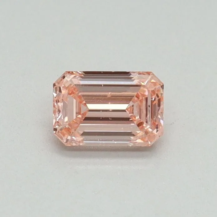 0.33ct EMERALD Fancy Vivid Pink SI1 Coloured Lab diamond