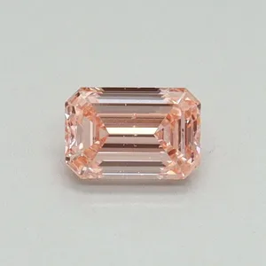 0.33ct EMERALD Fancy Vivid Pink SI1 Coloured Lab diamond