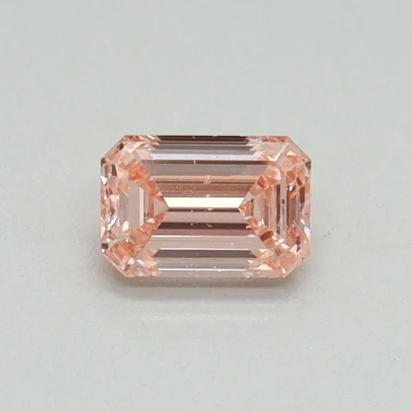 0.33ct EMERALD Fancy Vivid Pink SI1 Coloured Lab diamond